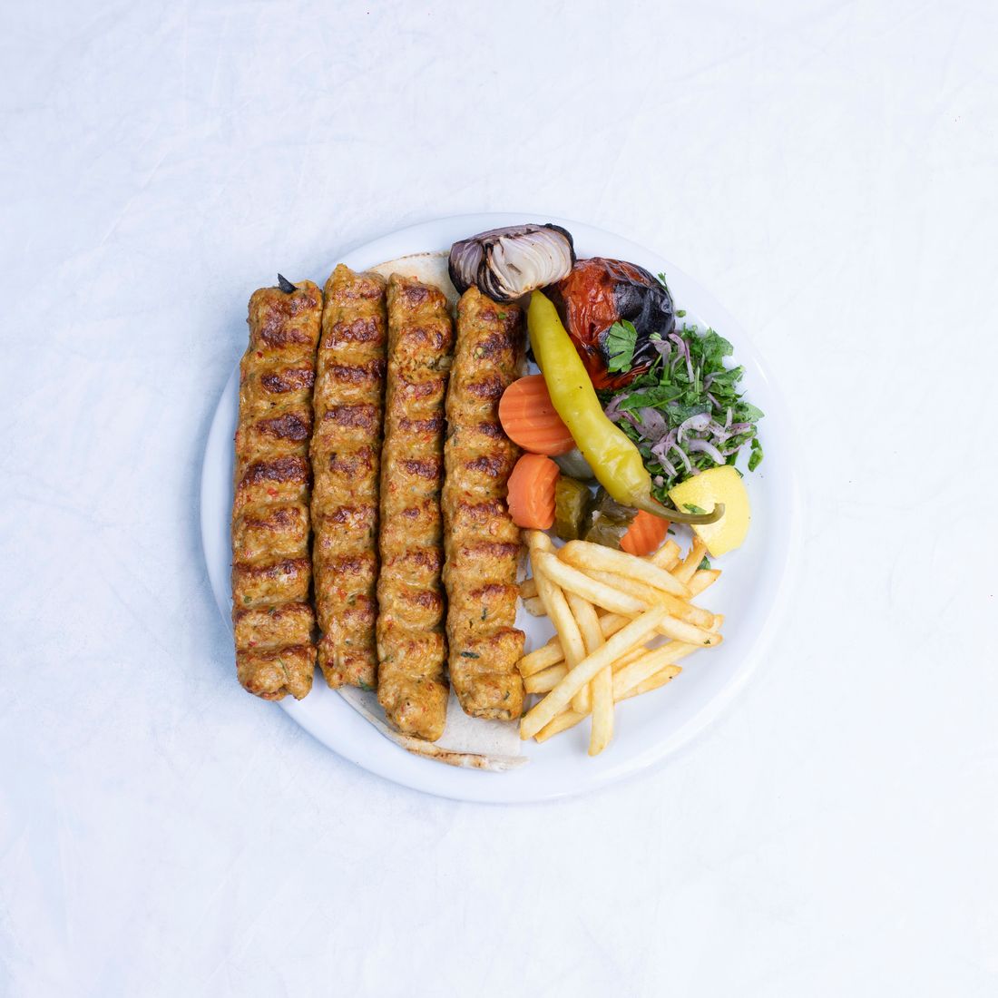 Kebab, kyckling & falafel